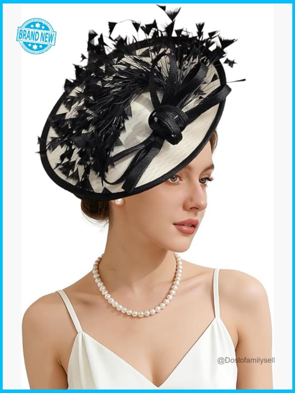 Elegant Flower Mesh Feather Fascinator Headband Derby Tea Party Wedding